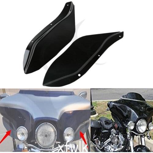 Motorcycle Side Wing Windshield Air Deflector For Harley Touring FLHR FLHT FLHX Electra Glide Road King 1996-2013