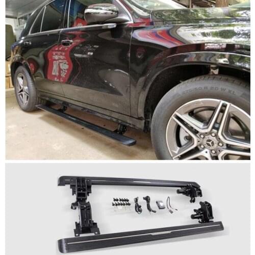 Electric Motor Automatic Switch Closed Running Boards For Mercedes Benz GLE W167 2019 2020 2021 + Side Step Bar Pedals Nerf Bars