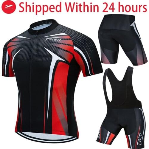 TELEYI Cycling Jersey Set Summer Cycling Wear Mountain Bike Clothes Bicycle Clothing MTB Bike Cycling Clothing Cycling Suit