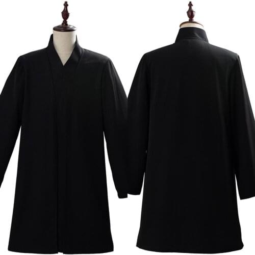 Lord Voldemort Cosplay Costume Adult Men Black Uniform Kimono Shirt Halloween Carnival Costumes Magical Wand Custom Made