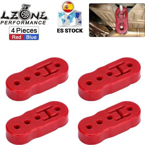 LZONE - 4PCS Universal Polyurethane Exhaust / Muffler Hanger Lengthened Blue or Red JR8950