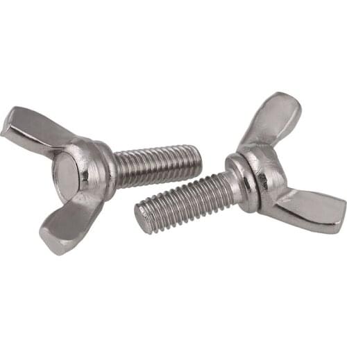 [M6 M8 M10] Stainless Steel Butterfly Screw Butterfly Sheep Horn Yuanbao Hand Screw Butterfly Disc Bolt 10PCS