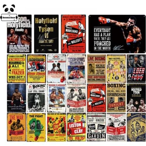 Boxing Metal Sign Tin Sign Poster Plaque Metal Vintage Pub Retro Wall Decor For Bar Pub Club Man Cave Metal Plate