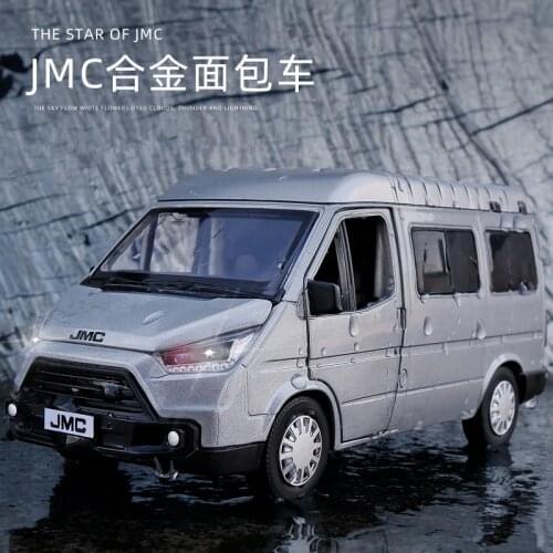 1/32 JMC MPV Alloy Business VAN Car Model Diecasts Metal Toy Vehicles Car Model Simulation Sound Light Collection Kids Toy Gift