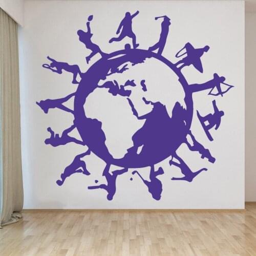 Cartoon Physical Exercise Wall Sticker Pvc Art Modern Fashion Wallsticker For Kids Rooms Bedroom Livingroom MURAL Decals HY1883