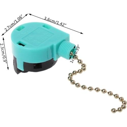 3A/250V 6A/125V Zipper Switch 3 Speed Pull Chain Control Nickel Fan Wall Switch