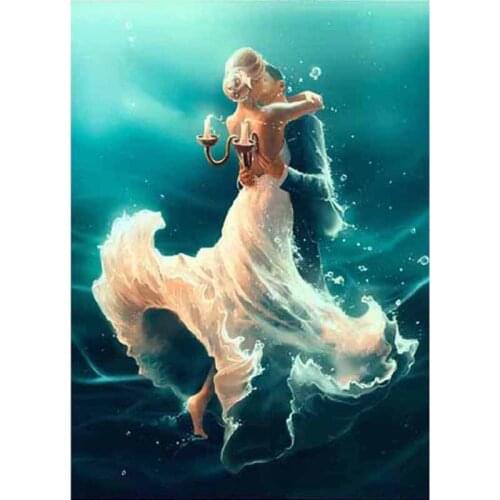 New Diamond Mosaic Diamond Embroidery Beads Romantic Kiss Lover Diamonds Painting Cross Stitch Handwork Kits Wall Decor