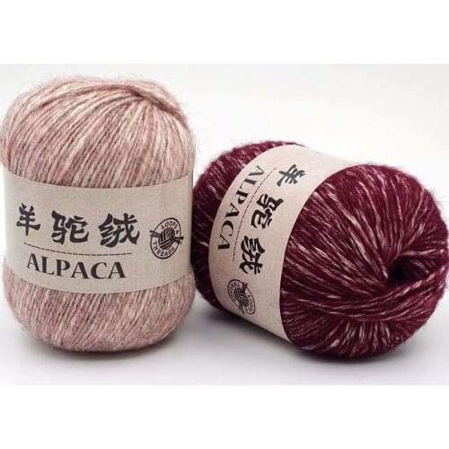 Alpaca Fleece/Fiber Wool Handmade DIY Medium Thickness Wool Sweater Crochet Scarf Coat Wool Ball