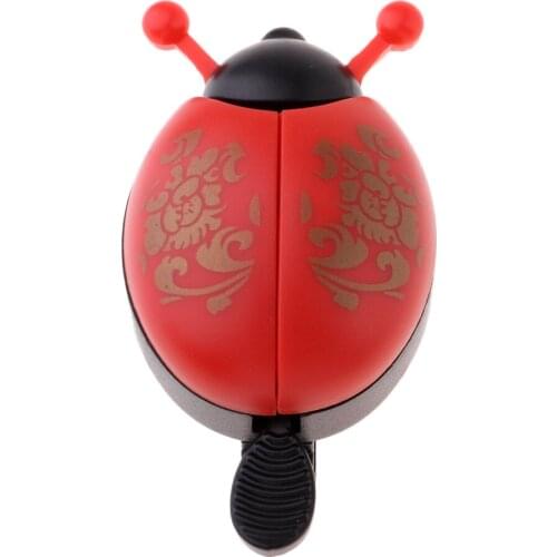 Lovely Funny Kids Children Beetle Ladybug Ring Bicycle Bell for Boys Girls Cycling Bike Ride Alarm Mountain Bike Trumpet Horn