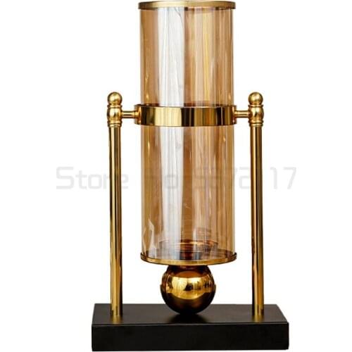 Glass vase creative decoration living room decoration flower arrangement Nordic dry flower dining table home soft decoration