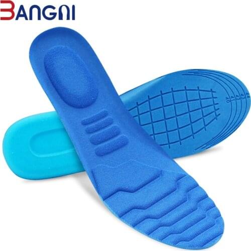 BANGNI Memory Foam Insoles Arch Support Sport Cushion Relieve Plantar Fasciitis Shoe Pad Inserts shoe Sole for Woman Men