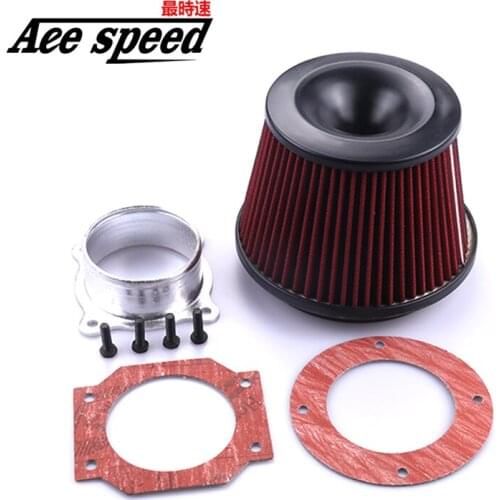 Universal Auto Intake Air Filter 75mm With Dual Funnel Adapter