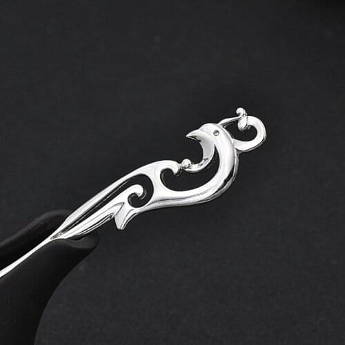 Phoenix Hair Stick 925 Sterling Silver Hair Pins Chinese Ethnic Jewelry Vintage Hairpin Hair Accessories For Women Best Selling