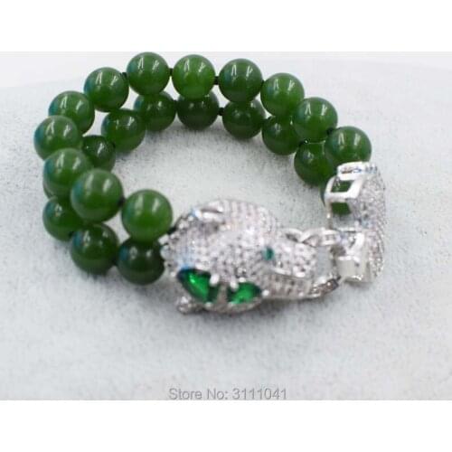 2rows green/orange jade round 10mm 12mm bracelet 7.5inch wholesale beads nature handcraft