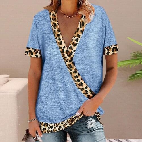 2021 New Summer Women Blouse Temperamental Comfortable Loose Fit Deep V Neck Blouse for Work Hot Sale