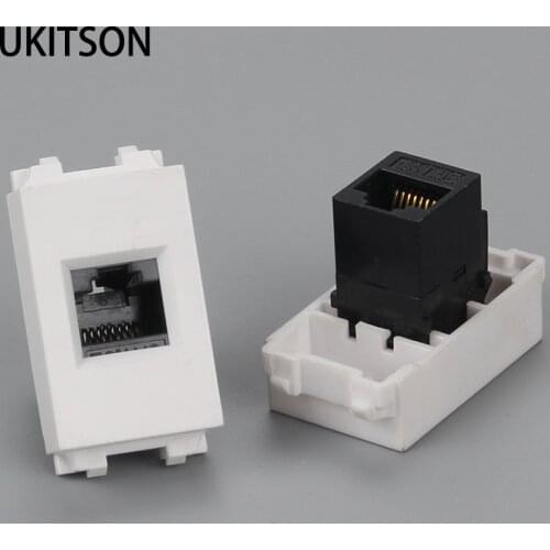 1 Unit Female To Female CAT5E RJ45 Modules 23x36mm LAN Plug Suit For Wall Outlet