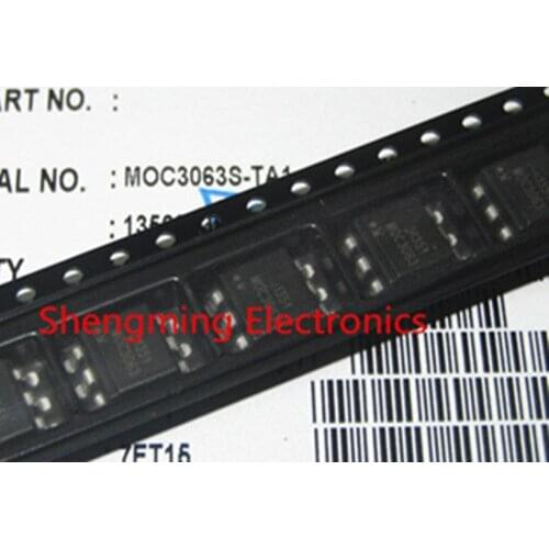 100pcs SMD MOC3063 MOC3063S-TA1 MOC3063S SOP-6 Optocoupler