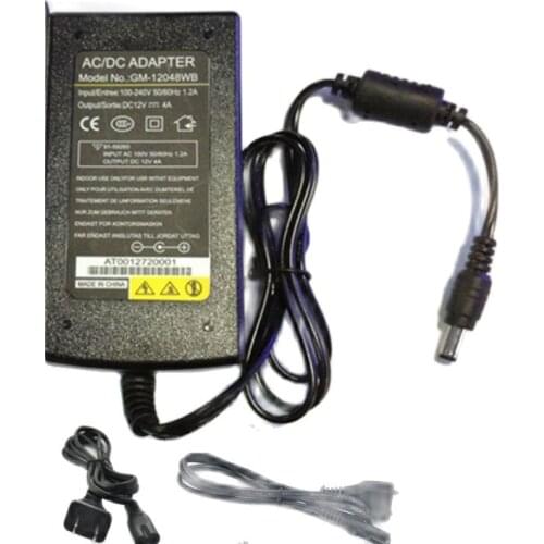US/Eu camera power box power adaptor AC transformer 12V 4A DC adaptor 110-240V to 12V Power Supply 5.5x2.1mm DC 12V power