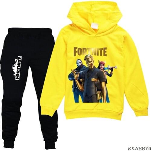 FORTNITES Spring And Autumn Childrens Suit Childrens Long Sleeve Hoodie + Pantsuit Fortress Night
