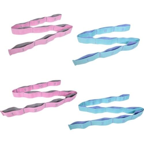 Yoga Pull Strap Belt Elastic Latin Dance Stretching Band Loop Yoga Pilates Bands N58B