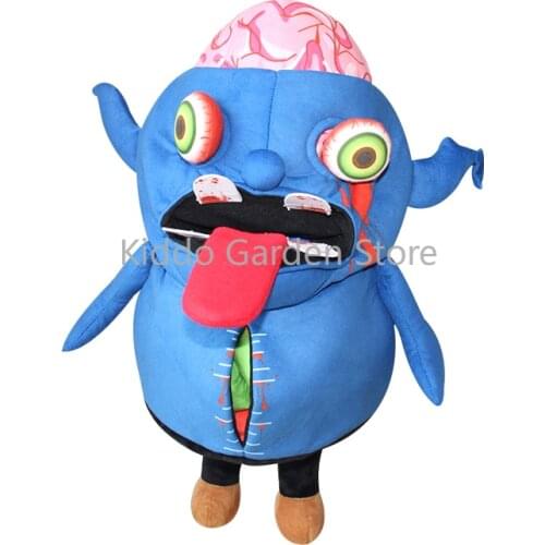 Blue Moster Body Anatomy Plush Toy Stuffed Removable Organ Funny DIY Dolls
