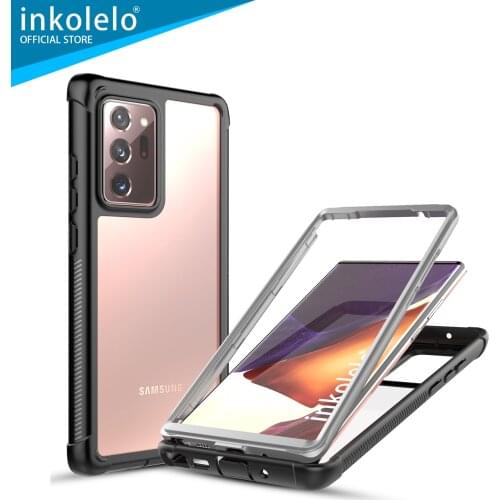 Inkolelo Samsung Galaxy Note20 Ultra Case 360 Degree Full Body Protection Anti Scratch Shockproof Front and Back Protective Case
