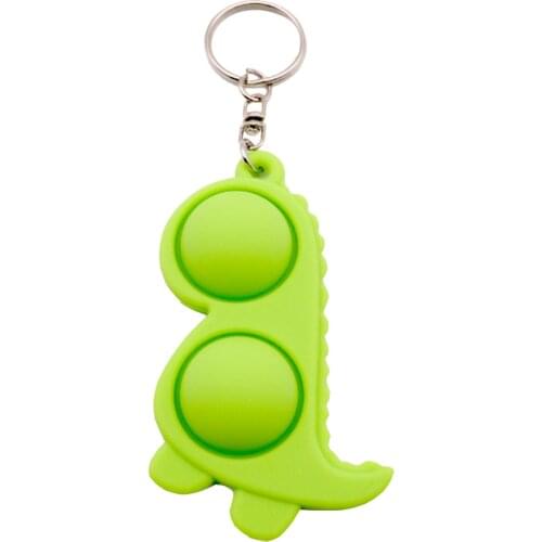 Kawaii Dinosaur Simpel Dimpel Children Adult Dimple Toy Pressure Reliever Board Controller Educational Toy Keychain