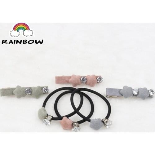 Creativity Cute Star Parent-child Children Hair Clips Headdress Elastic Hair Bands Rubber Girl Hair Circle Head Rope 1pcs