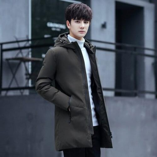 Down Duck Korean Jacket Men Winter Long Caot for Men Plus Size Students Fashion Hooded Coat Parka Abrigo Hombre KJ571