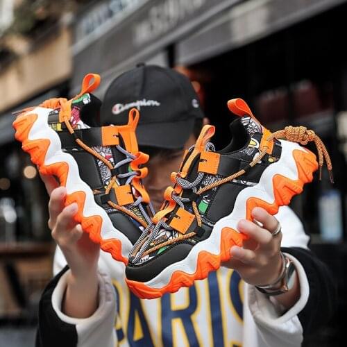 Fashion Design Couple Shoes Colorful Clunky Sneaker for Men Casual Shoes Breathable Outdoor Walking Men Shoes Lace up Green Shoe