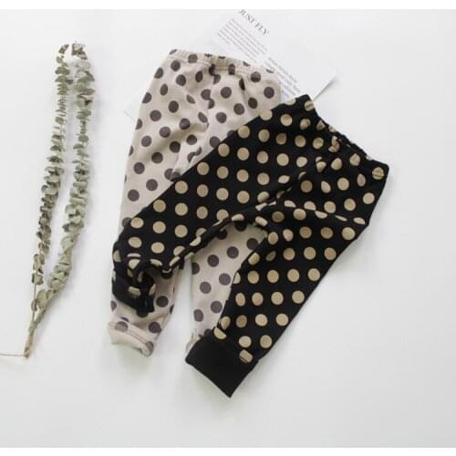 Fashion Kids Pencil Pants Girls Polka Dot Leggings Long Trousers Baby Girl Spring Autumn Skinny Pants 1-7 Years Kids Clothes