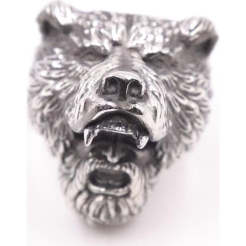 Dropshipping North Viking Jewelry werewolf men rings 316 stainless steel rock roll wolf rings for biker