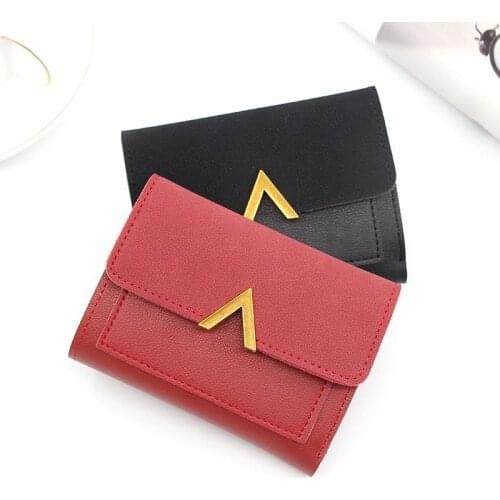 INS New Fashion Wallet for girls Womens Short Cute Wallet Student Lady card money bag purse Gift
