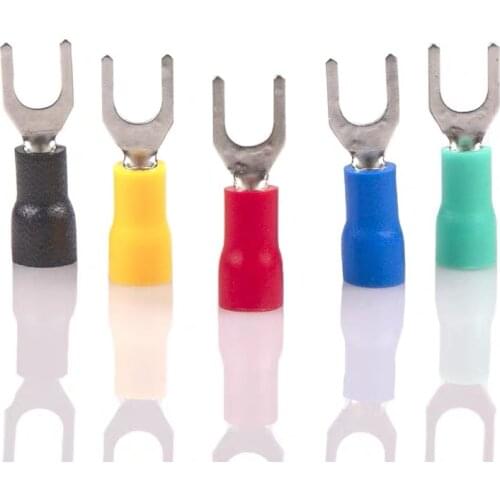 50pcs SV3.5-4 SV3.5-5 SV3.5-6 Wire connector Fork Spade Crimp Insulation Terminal Wire connection Cable 2.5-4mm2