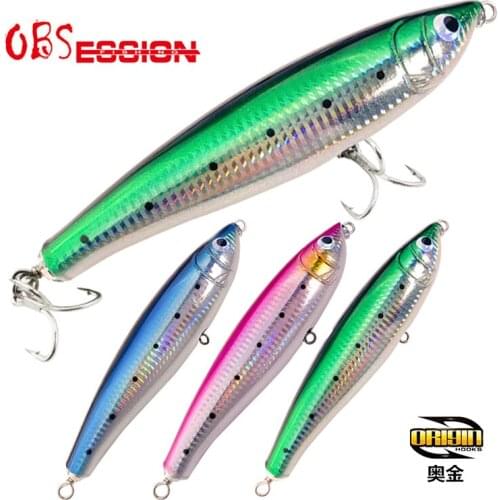 OBSESSION Handmade Trolling Fishing Jig Lure 70g With Origin Hooks Surface Saltwater Bass Carp Floating Bait Tackle Stickbaits