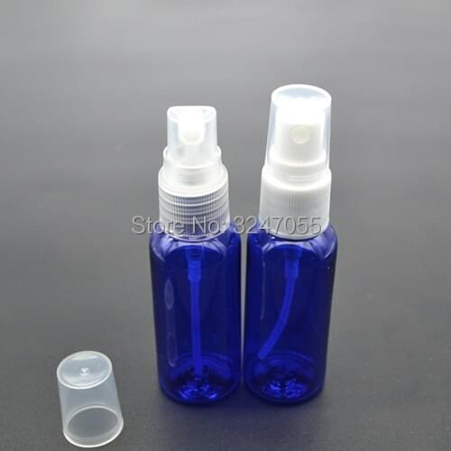 50pcs100pcs 30ML Plastic Portable Travel Cosmetic Spray Nozzle Refillable Bottle,DIY Convenient Blue Perfume Mist Spray Atomizer