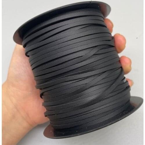 3MM Black Suede Korean Velvet Leather Cord Braided Thread for DIY Handmade Beading Bracelet Jewelry Making Flat String