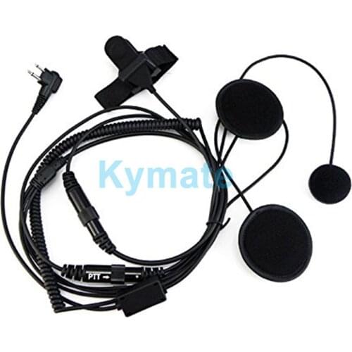 Full Face Helmet Motorcycle Motorbike Headset/Earpiece with Boom Mic & Finger PTT forMOTOROLA Radio CT450, CT450-LS, EP450, GP30
