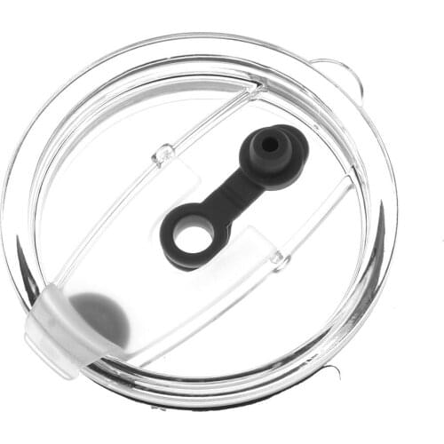 20/30oz Colorful Plastic Cup Cover For Yeti Splash Spill Proof Lid Car Coffee Sealing Transparent Straw Cup Lid Accessories