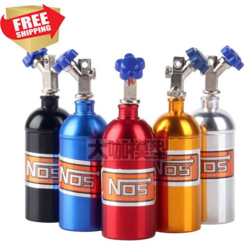 RC Parts 1/10 Decoration NoS metal simulation nitrogen bottle with cable tie SCX10 TRX4 D90 option parts