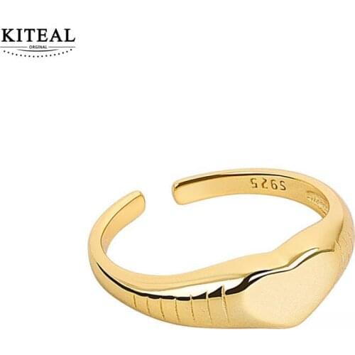 KITEAL Xmas Gift silver color size Resizeable Goddess wedding ring Simple love ring men Jewelry European Style