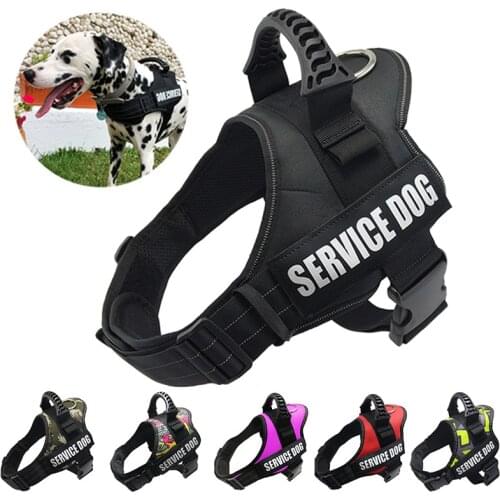 Pet Dog Harness K9 Reflective Rope Nylon Handle Adjustable Anti-collision Vest Harness for Small Medium Large DogS Camouflage