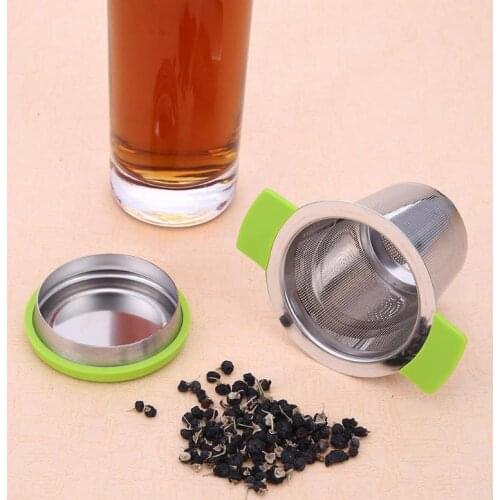 Tea Infuser Basket Fine Mesh Tea Strainer Stainless Steel Reusable With Handles Lid Tea and Coffee Filters for Loose Tea Leaf