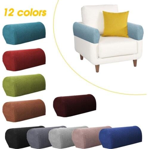 2pcs Modern Sofa Armrest Cover Polyester Elastic Sofa Cover Couch Armchair-Covers Armrest Stretch Bench Covers