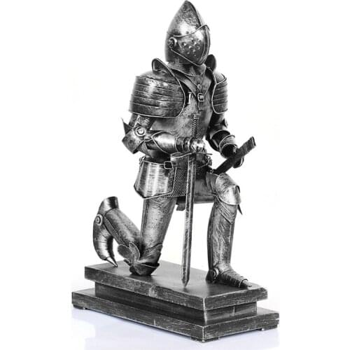 ANTIQUE IMITATION ARMOUR WARRIOR ROME WARRIORS IRON MODEL STATUE RETRO CRAFT FURNISHING FOR BUSINESS GIFT