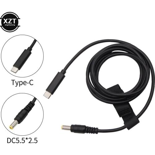 USB Type C PD Charging Cable Cord Dc Power Adapter Converter 5.5*2.5 15V 20V 3A 65W for Lenovo Asus Dell Hp Laptop Charger