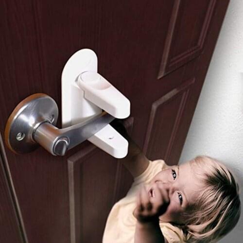 Door Lever Lock Baby and Child Proof Safety Door Handle Self-Adhesive Candados De Seguridad Door Lock Bwdroom