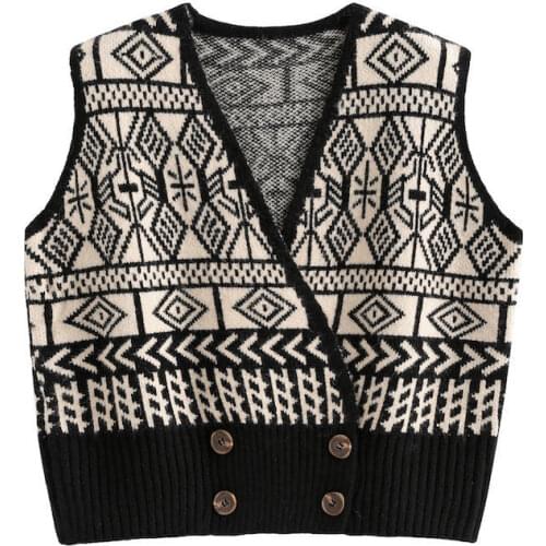 2021 female cardigans sleeveless sweater autumn and winter V-neck knitted vest Korean womens waistcoat outer wear