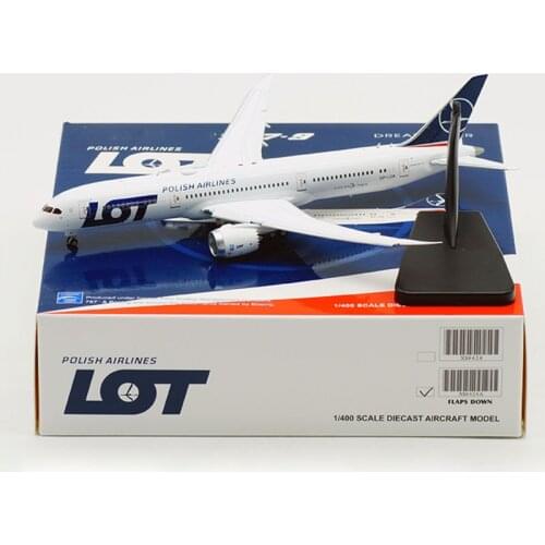 1/400 scale B787-9 SP-LSA LOT Polish Airlines airplane toy aircraft diecast alloy plane with landing gear model