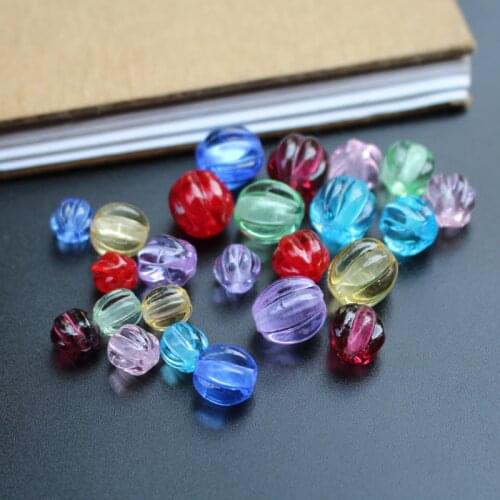 10Pcs 8mm 10mm 12mm Lovely Pumpkin Beads Handmade Lampwork Glass Beads Multi-color for Earring Bracelet jewelry Making